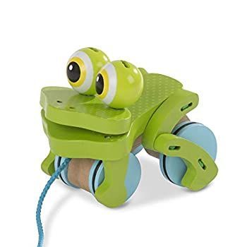 中古】Melissa & Doug Frolicking Frog Pull Toy マルチカラー
