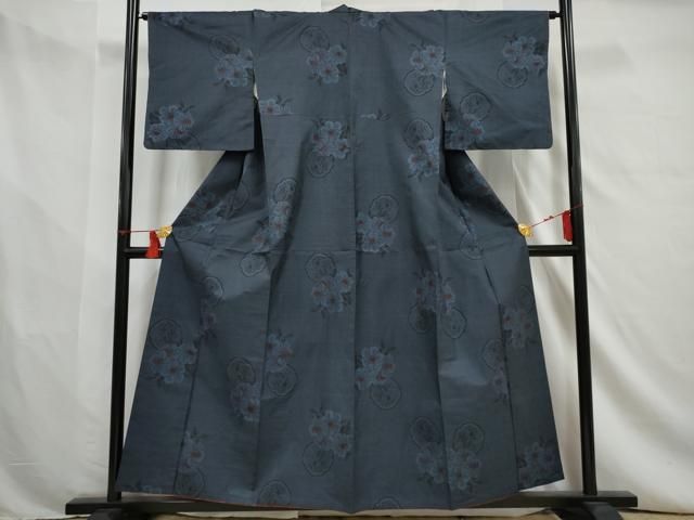 平和屋着物○本場小千谷紬 番傘 正絹 逸品 AAAY4683ck