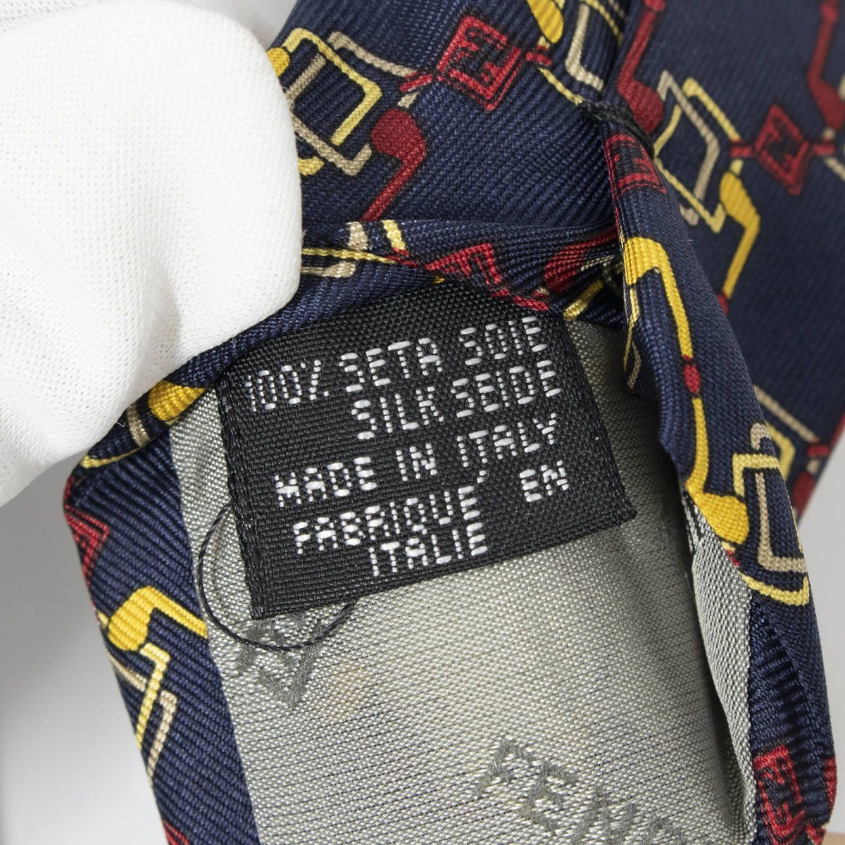 FENDI フェンディ ネクタイ 新品同様 メンズ シルク 未使用保管
