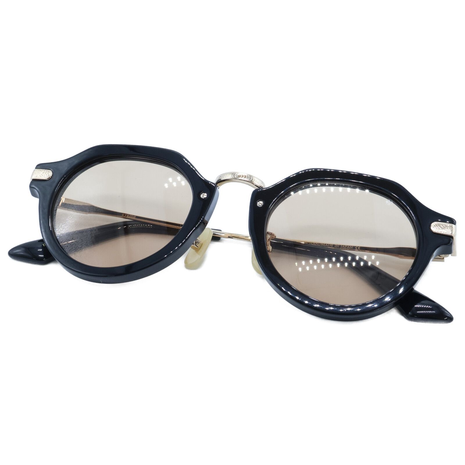 ayame JURA ブラック×ゴールド クラウンパント ayame 美品 アヤメ サングラス JURA 日本製 ジュラ クラウン