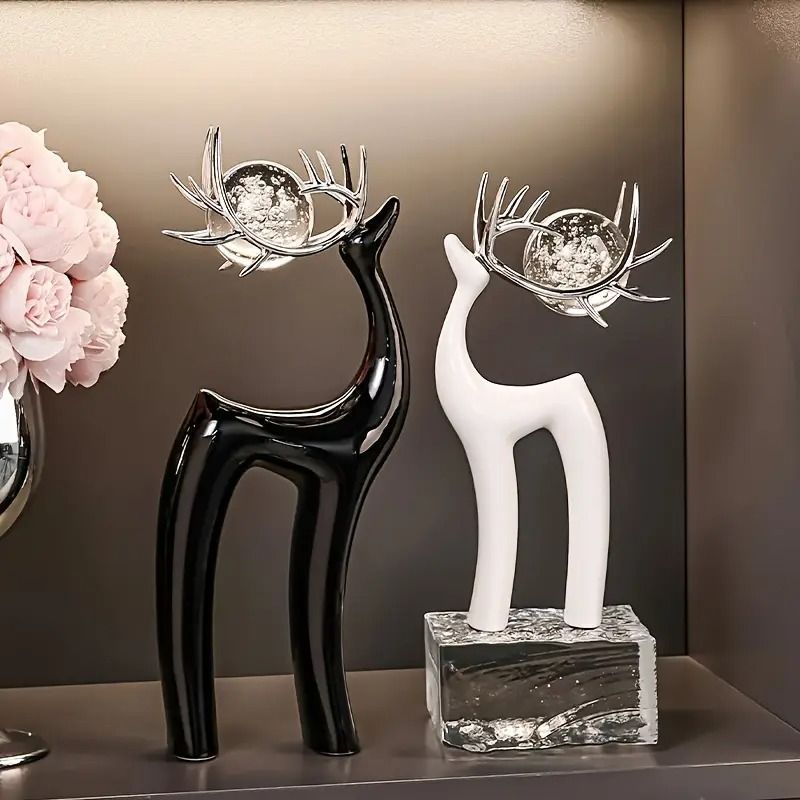 エルククリスタルボールオーナメント2個セットリビングルーム ワイン