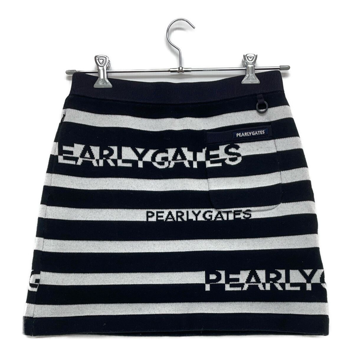 PEARLY GATES ニットスカート　ボーダー柄2 中古 レディース パーリーゲイツ PEARLY GATES スカート 2(L) 紺