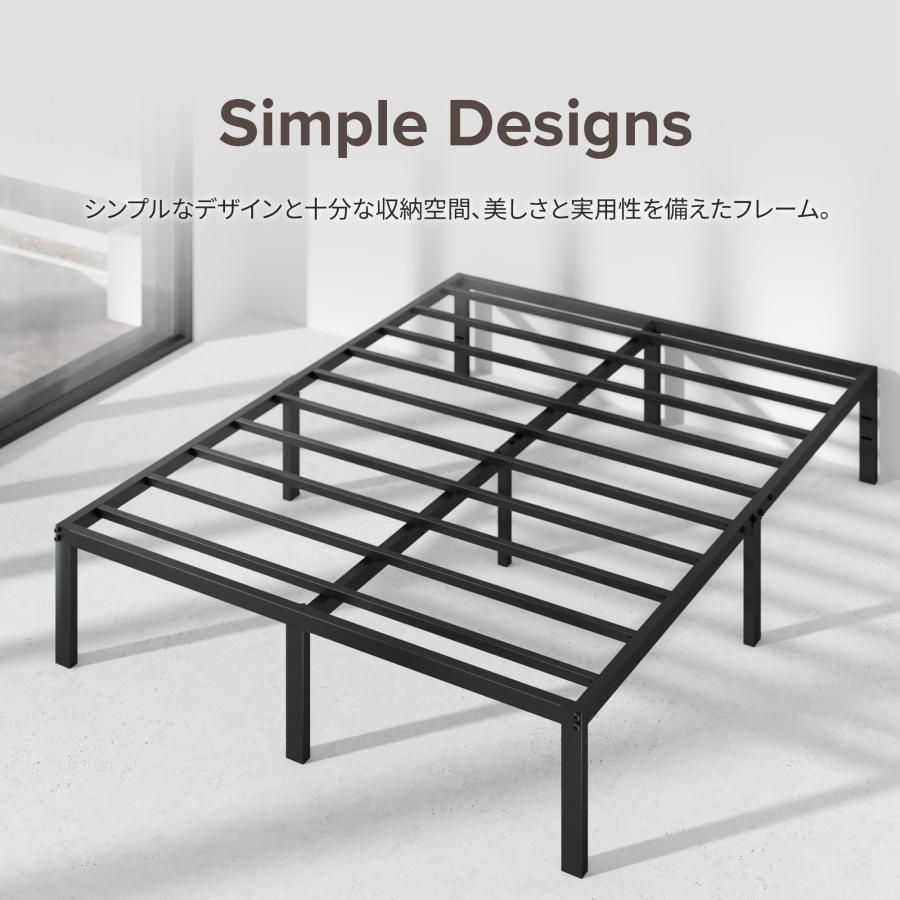 ZINUS メタル ベッドフレーム セミダブル Yelena Metal Platform ZINUS メタル ベッドフレーム セミダブル Yelena Metal Platform
