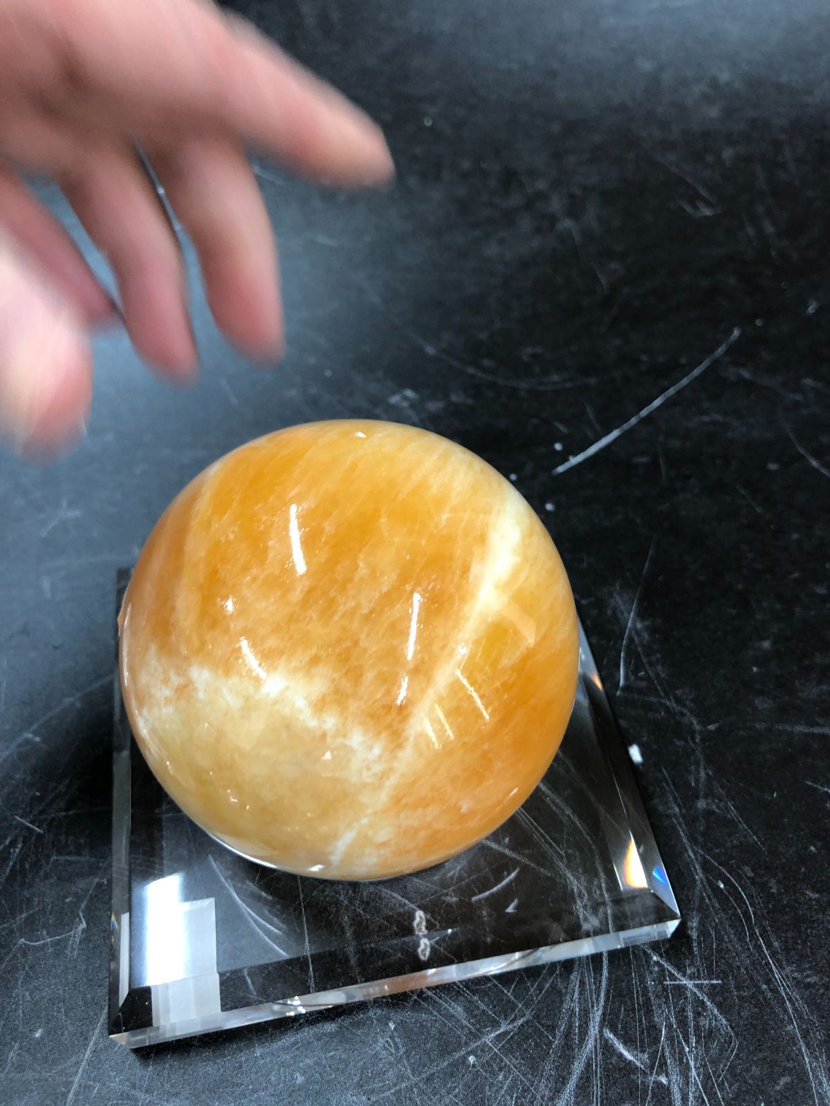 カルサイト丸玉76～80㎜ ブラジル産 ３個セット NEXPOTALLINN_EU