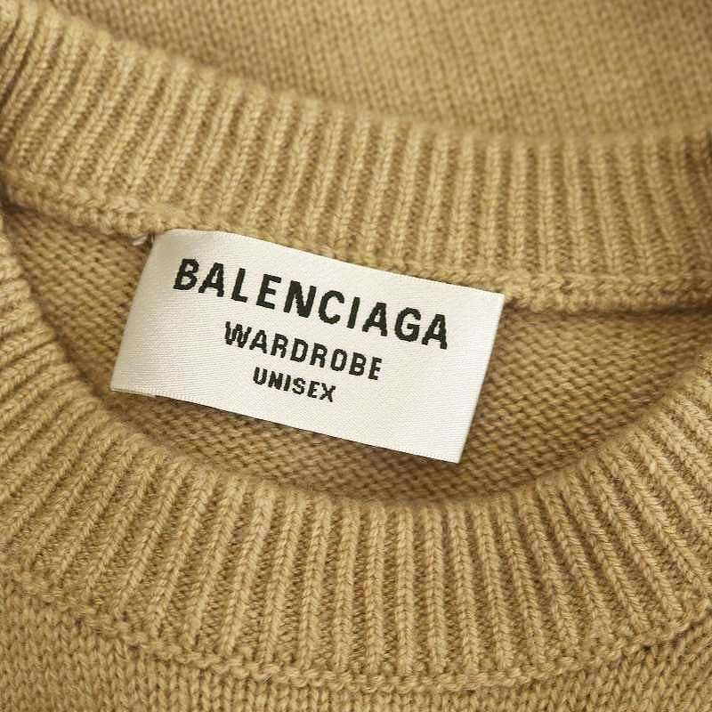 バレンシアガ BALENCIAGA バックロゴ刺繍カシミヤニット セーター 長袖 