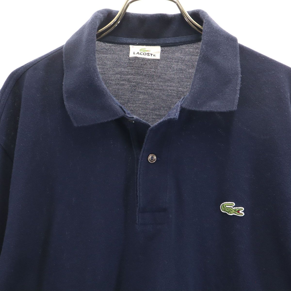 LACOSTE ラコステ 日本製 半袖 ポロシャツ 6 ネイビー 鹿の子地