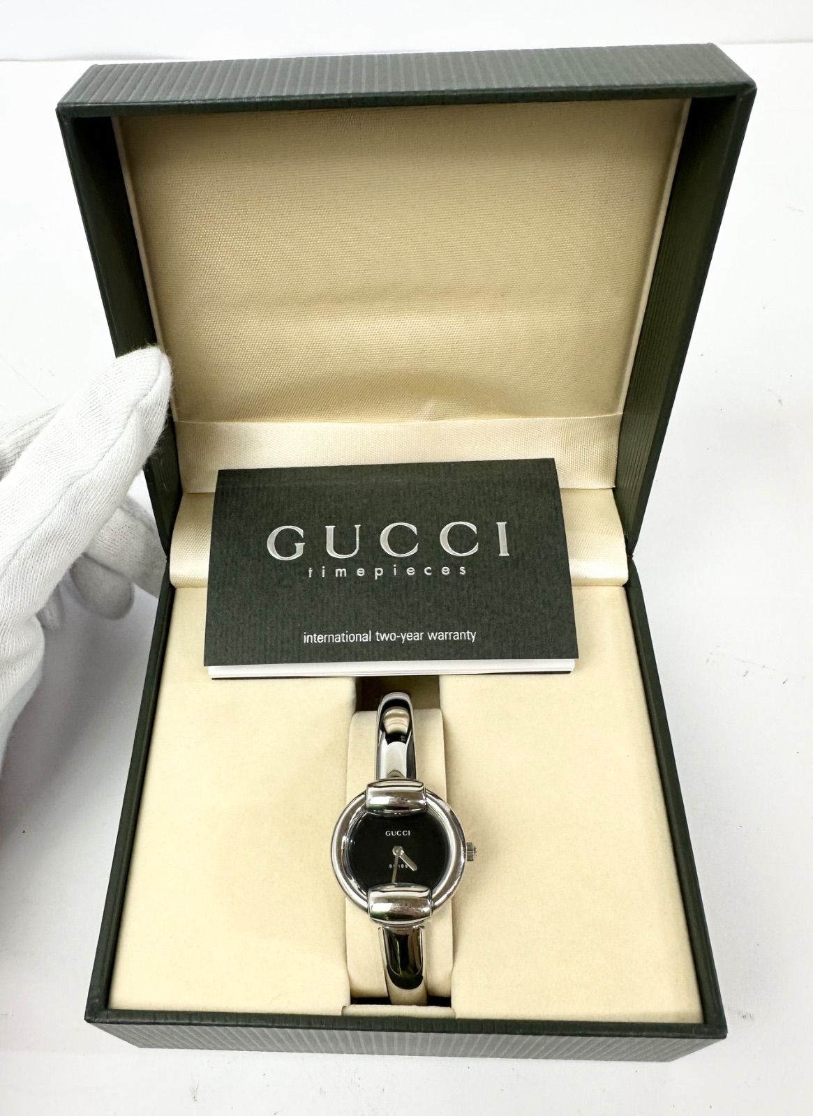 GUCCI 1400L レディース 腕時計 グッチ レディース シルバー バングル SA