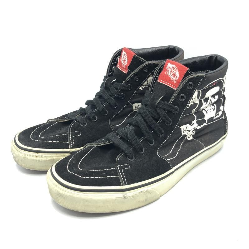 VANS SK8-Hi US9 ブラック スカル ヴァンズ 17