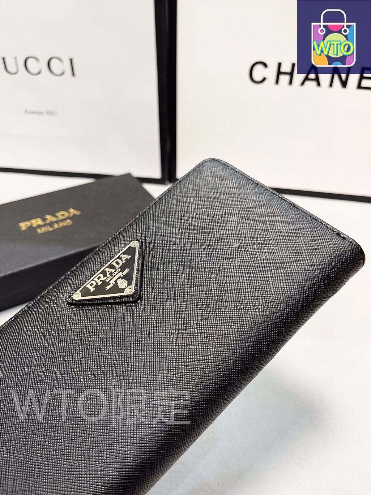 PRADA財布/革財布、両用パスケース財布、男女兼用[本日特価|新品