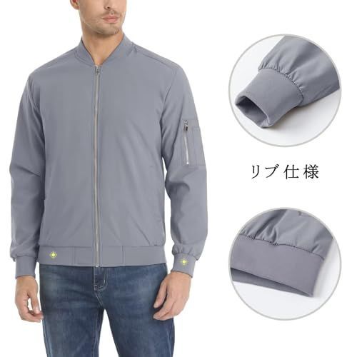 人気商品】ライトグレー_M [KEFITEVD] 春物 メンズ アウター