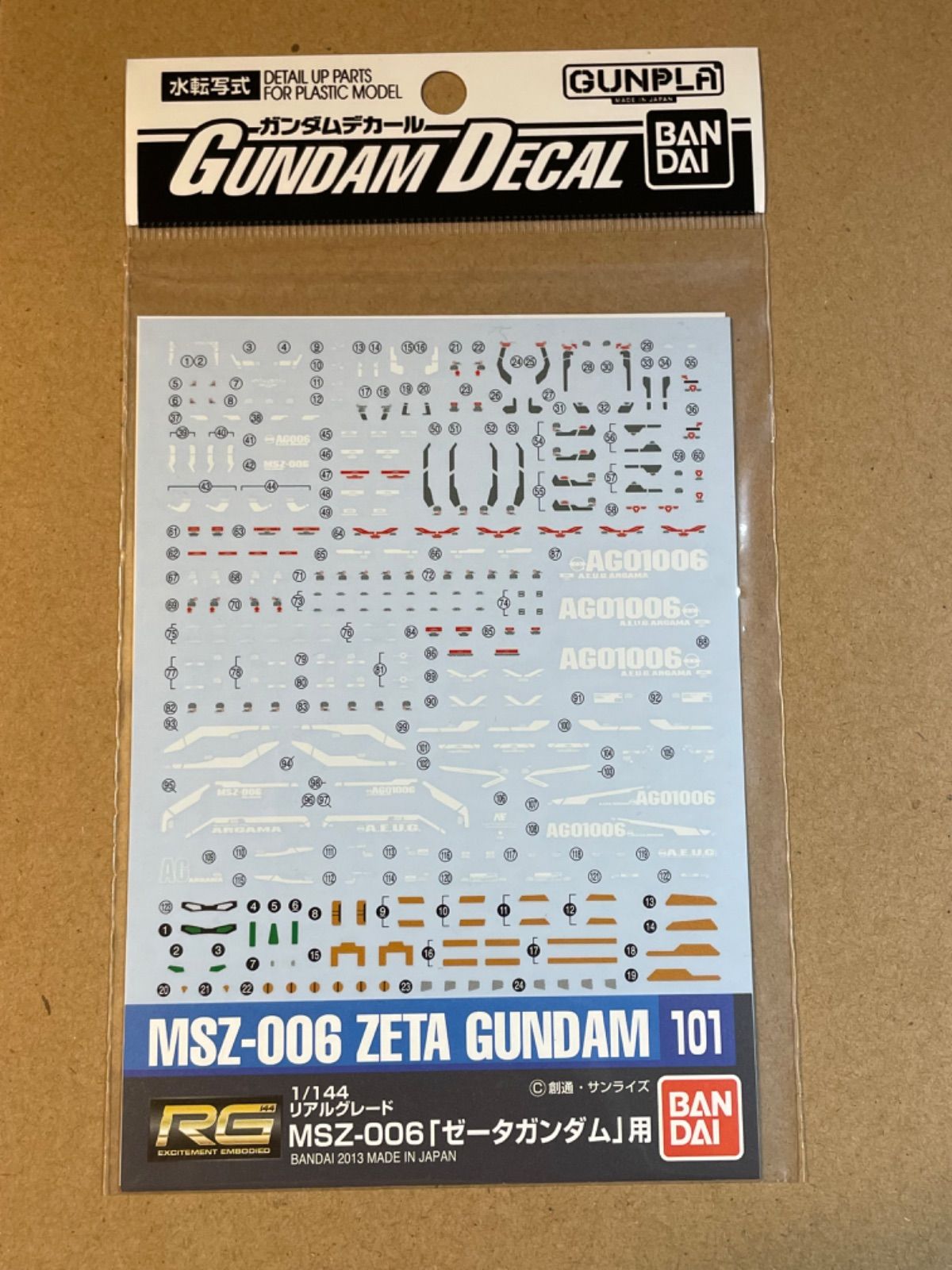 (未使用･未開封品)　ガンダムデカール 101 1/144スケール リアルグレード MSZ-006 ゼータ ガンダム用 v1yptgt 未使用・未開封品) ガンダムデカール 101 1/144スケール リアル