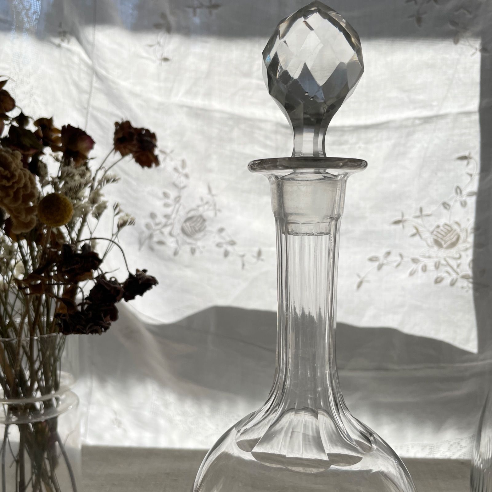 French Antique Glass Decanter For Wine/フランスアンティークグラス
