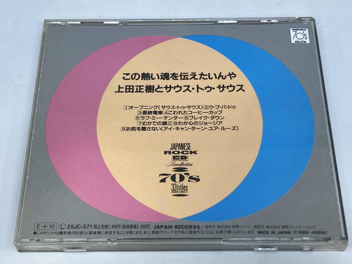 上田正樹とサウストゥサウス CD この熱い思いを伝えたいんや