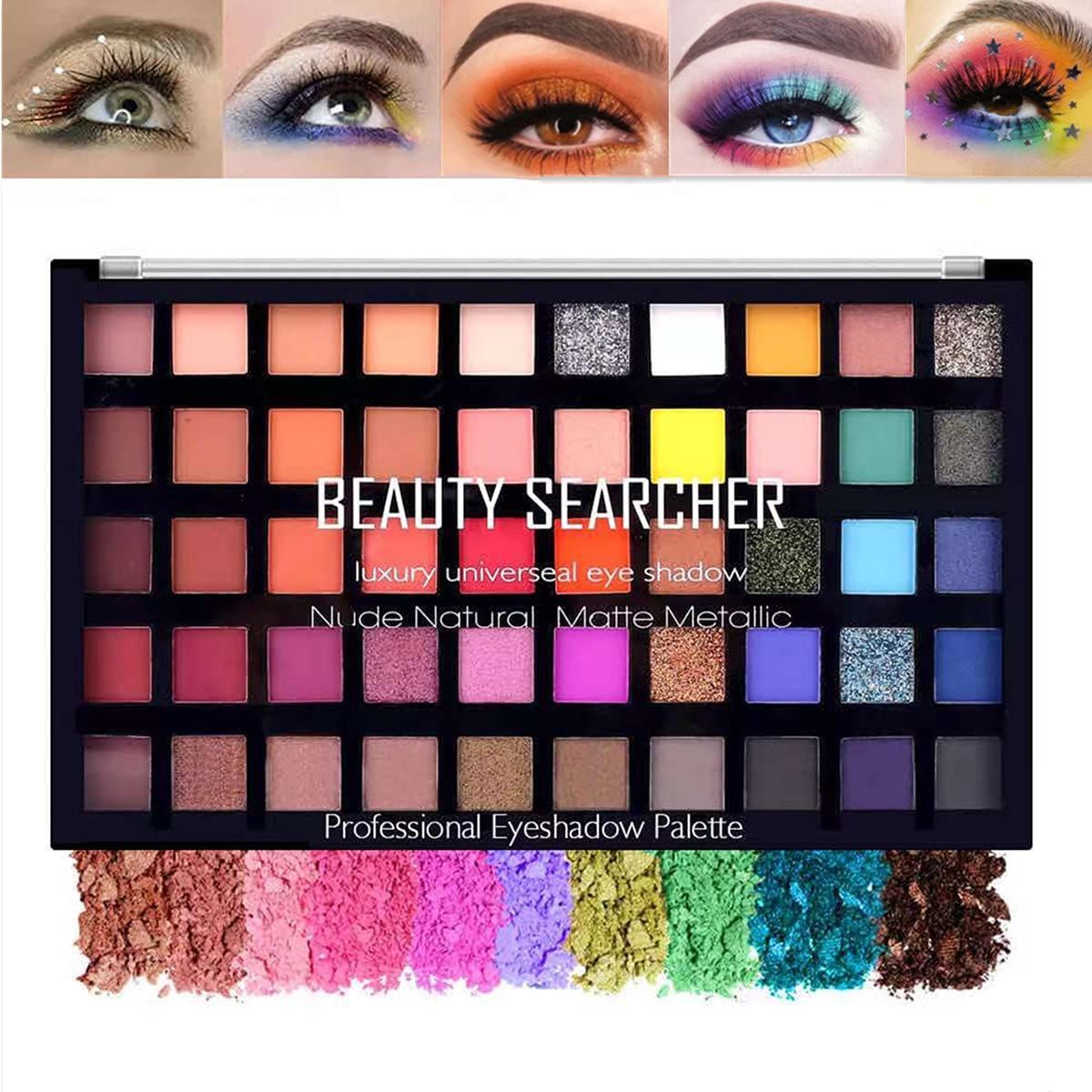 Beauty Glazed プロのメイクアップアイシャドウパレット、マットシマープレスドピグメントスムーステクスチャーシェードアイシャドウ、防水長持ちするヌードメタリックメイクアップパレッ