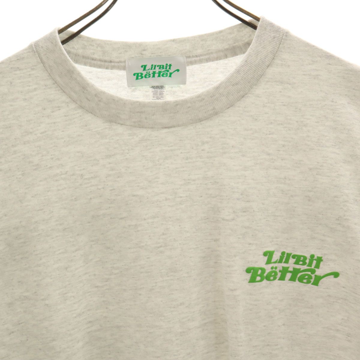Lil Bit Better ロングスリーブTシャツ XL ホワイト Lil Bit Better リル ビット ベター 半袖 Tシャツ XL グレー系 バックプリント メンズ 古着