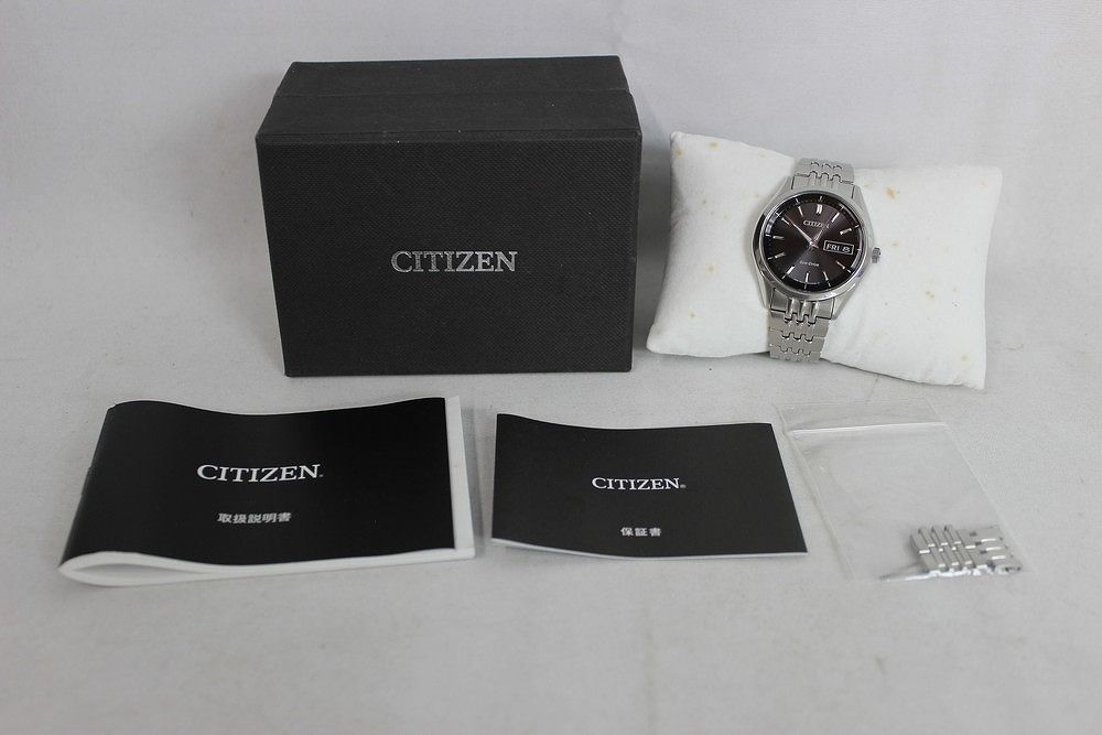 ◆シチズン CITIZEN AT6060-51E 文字盤 黒 ブラック ウォッチ 腕時計 き