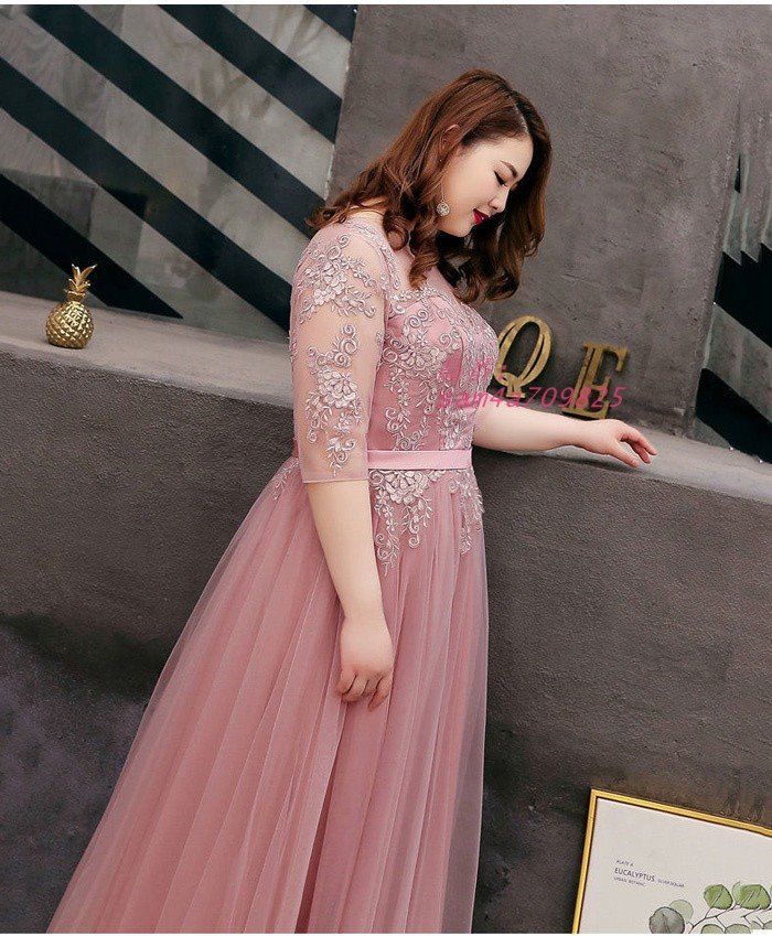 レース刺繍チュール ピンク