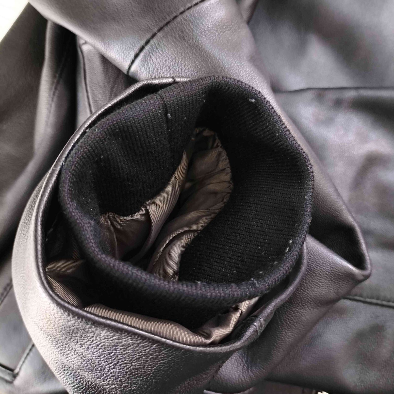 ユナイテッドアローズ UNITED ARROWS シープスキン レザー ジップ