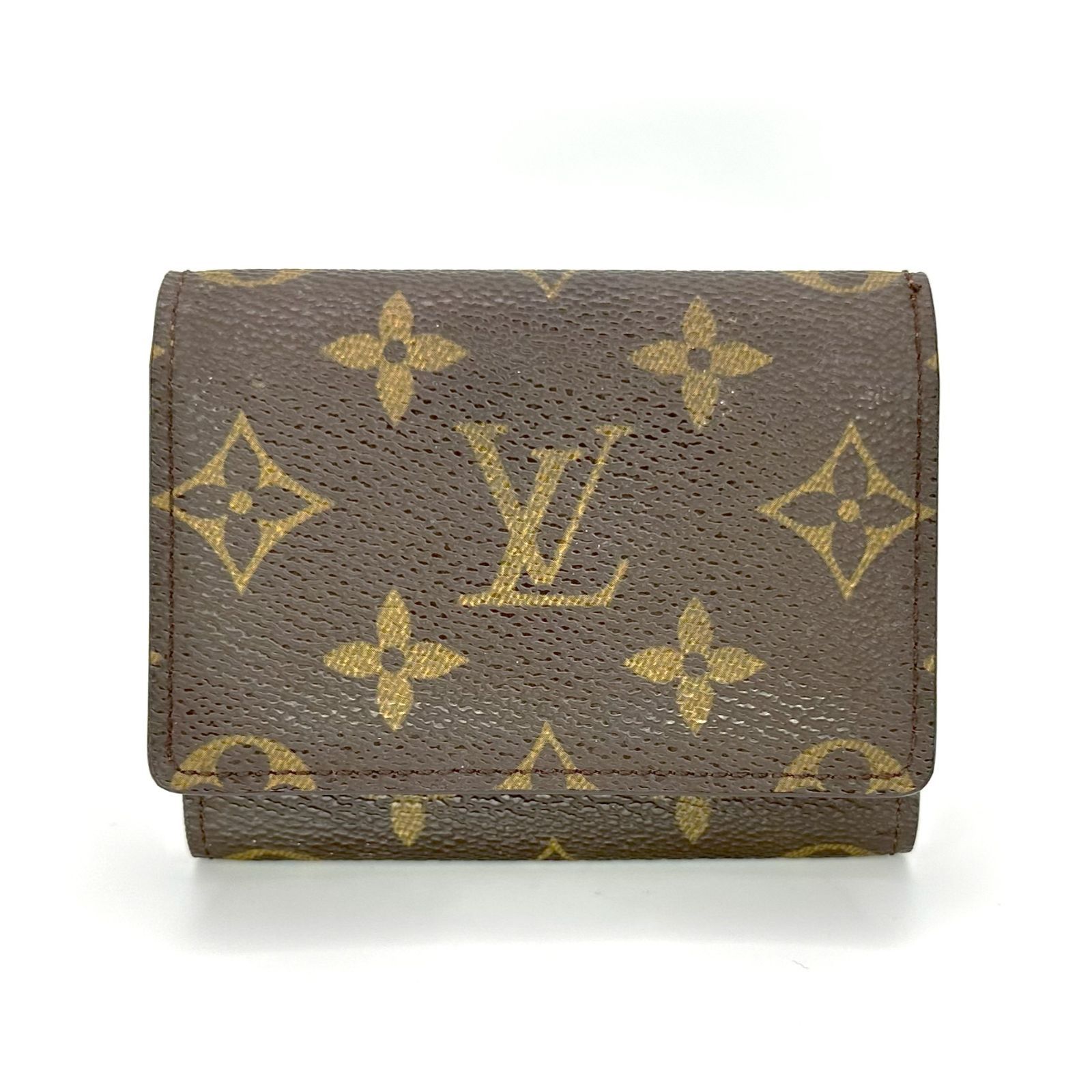 LOUIS VUITTON◆アンヴェロップ・カルトドゥヴィジット_モノグラム・キャンバス_BRW/PVC/BRW/メンズ