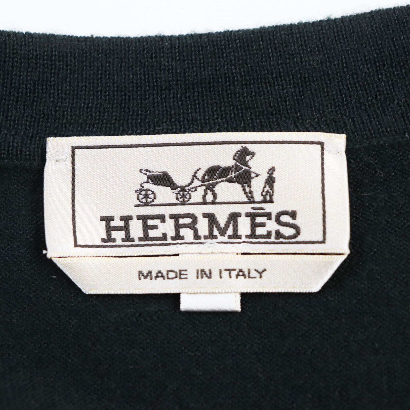 美品●HERMES エルメス カシミヤ アーガイル柄 総柄 ニットカーディガン ダークグリーン S イタリア製 メンズおすすめ◎