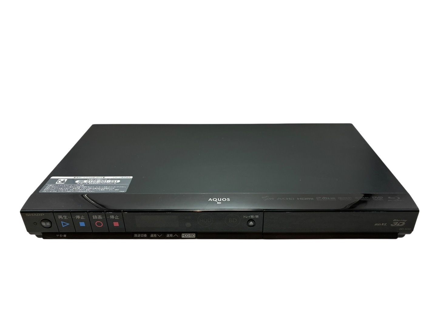 SHARP AQUOS ブルーレイHDDレコーダー BD-H30 SHARP AQUOS ブルーレイディスクレコーダー BD-H30 2011年製