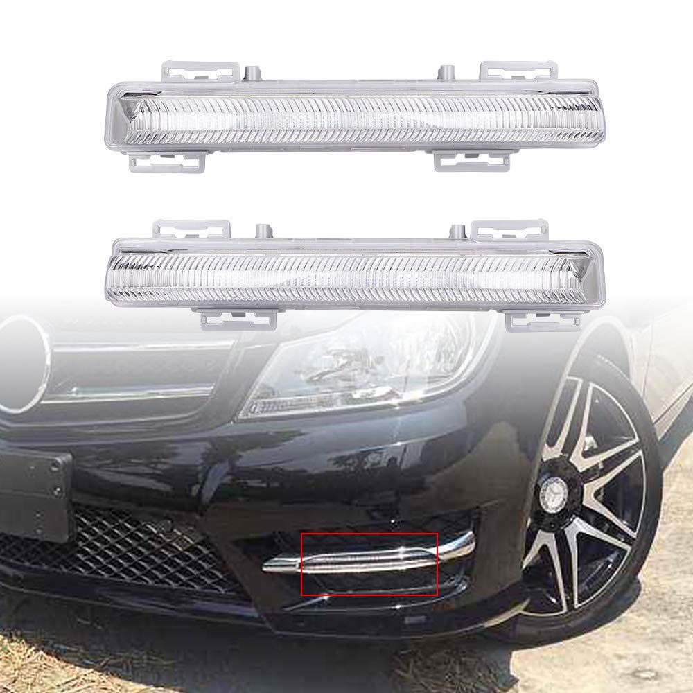 Anzios OE 交換用 メルセデス C E SLK クラス W204 W212 R172 キセノン ホワイト LED DRL 昼間 ランニング  ライト フォグドライビング ランプ OE A2049068900 A2049069000 - メルカリ