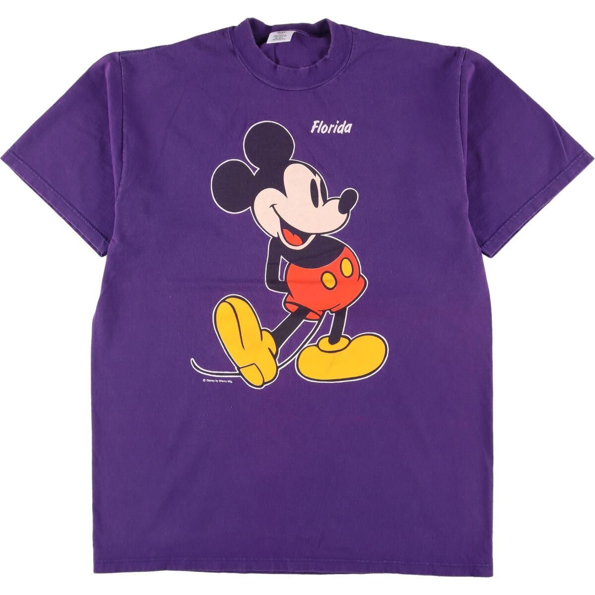 古着 90年代 Sherry's MICKEY MOUSE ミッキーマウス キャラクタープリントTシャツ USA製 メンズM  ヴィンテージ/eaa326363