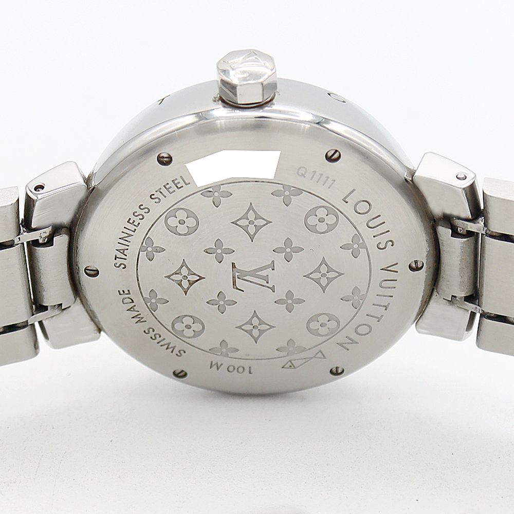 まさき【新品電池】LOUIS VUITTON タンブール Q1111腕時計 LOUIS VUITTON ルイヴィトン タンブールGM デイト Q1111