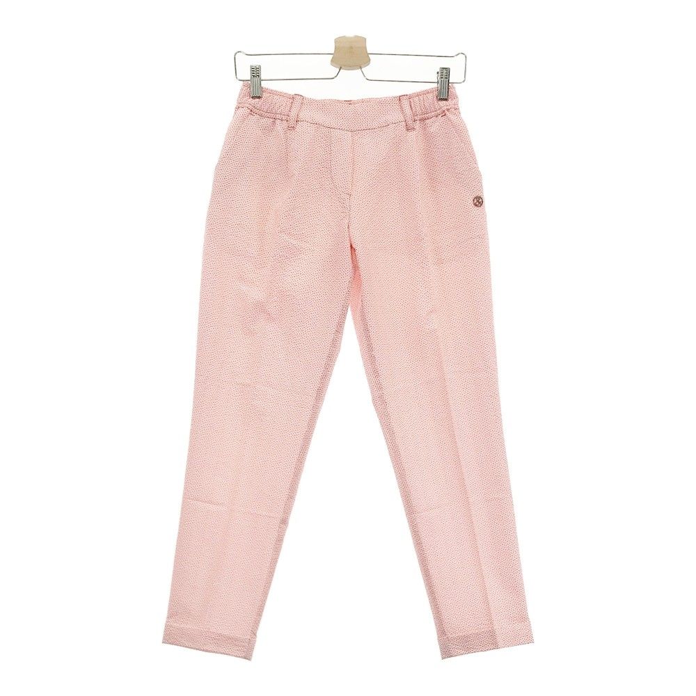 and per se アンパスィ 総柄 ゴルフパンツ メンズ 白 ロゴ ズボン and