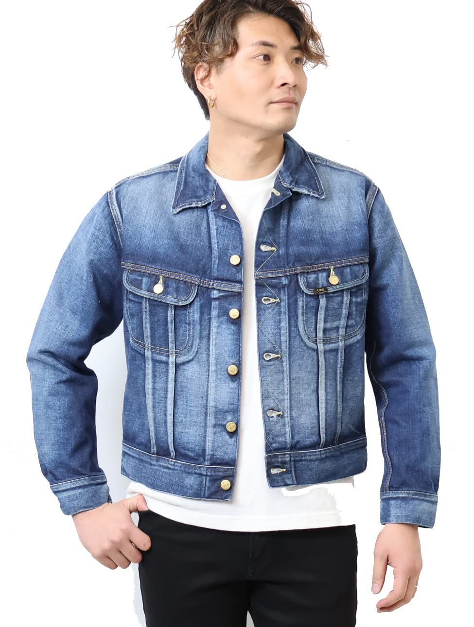 XL_ダークブルー リー アウター 101J デニムジャケット Gジャン ブルゾン LM8100 メンズ ダークブルー