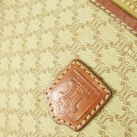 良品◎CELINE クラッチバッグ PVC マカダム トリオンフ レザー 茶 良品◎CELINE クラッチバッグ PVC マカダム トリオンフ レザー 茶