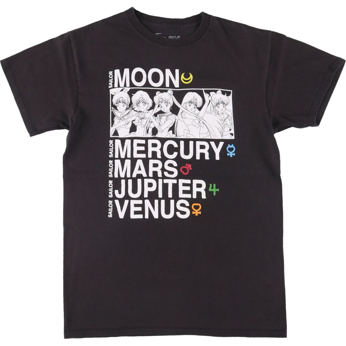 古着 SAILOR MOON 美少女戦士セーラームーン アニメ キャラクタープリントTシャツ S|eaa552201