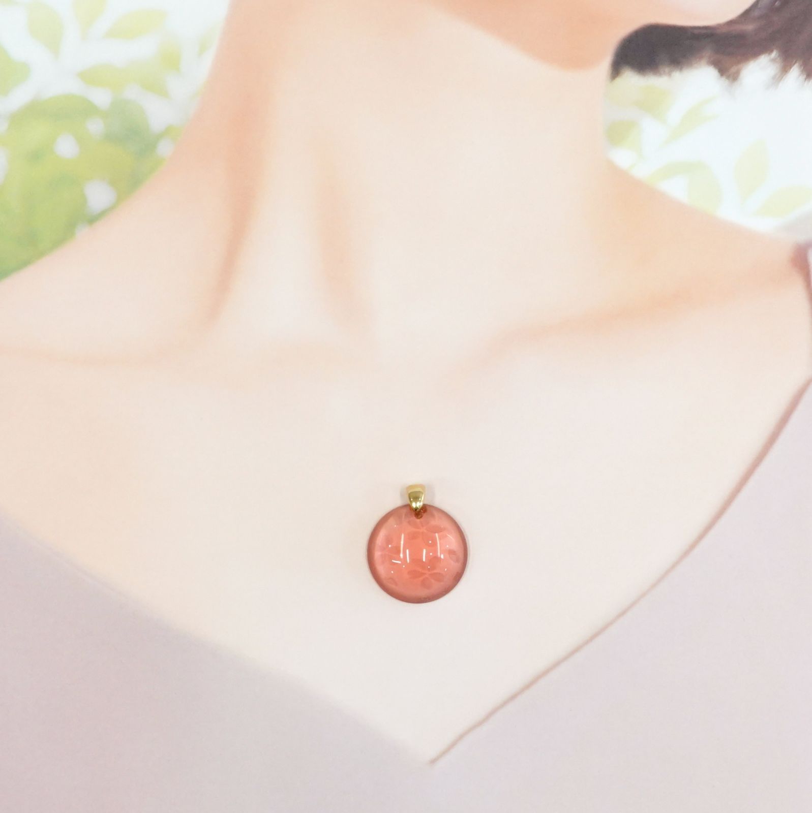 Baccarat 桜ペンダント