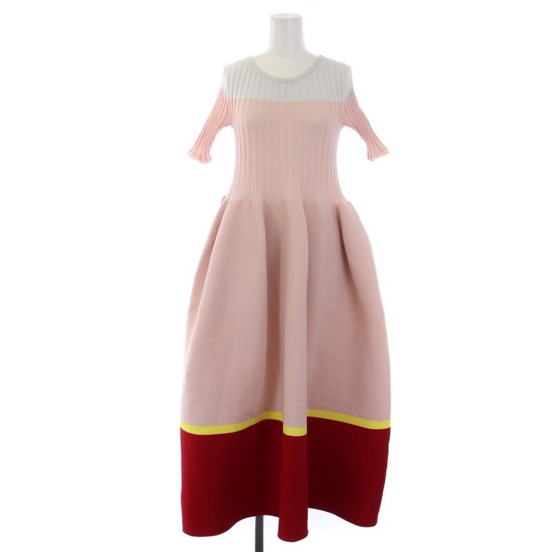 シーエフシーエル CFCL 22SS POTTERY DRESS 1 ワンピース ロング 半袖 クルーネック 1 S ピンク 赤 レッド  CF003KH007 /BM