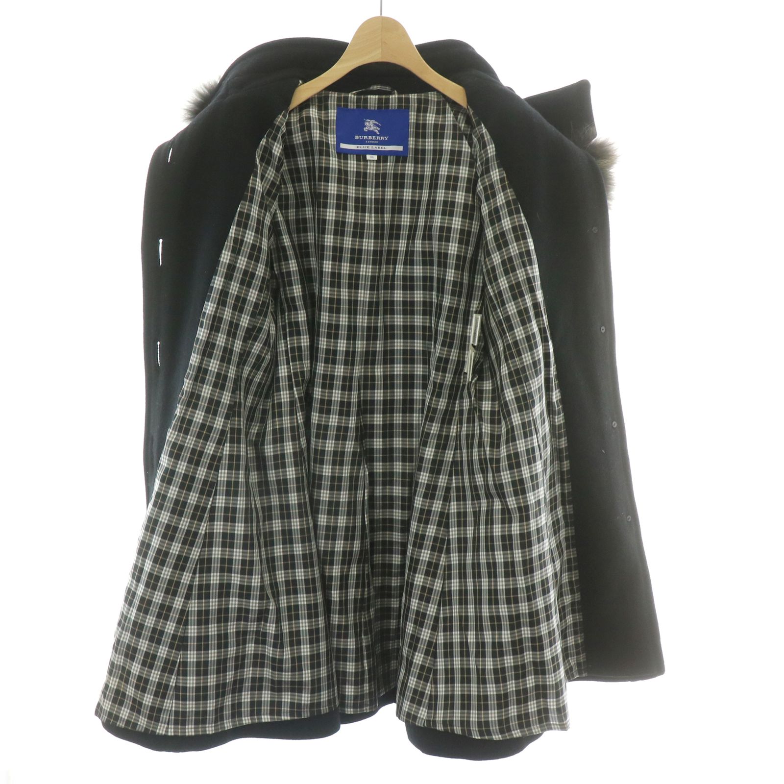 バーバリーブルーレーベル BURBERRY BLUE LABEL フードコード ロング