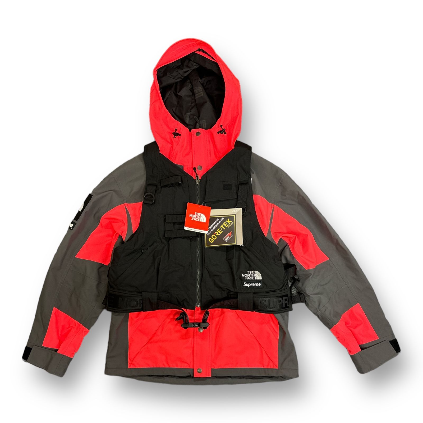 国内正規 美品 Supreme × THE NORTH FACE 20SS RTG Jacket Vest ゴアテックス マウンテンジャケット ベスト  シュプリーム ノースフェイス コラボ NP61903I ロケットレッド M 66011A