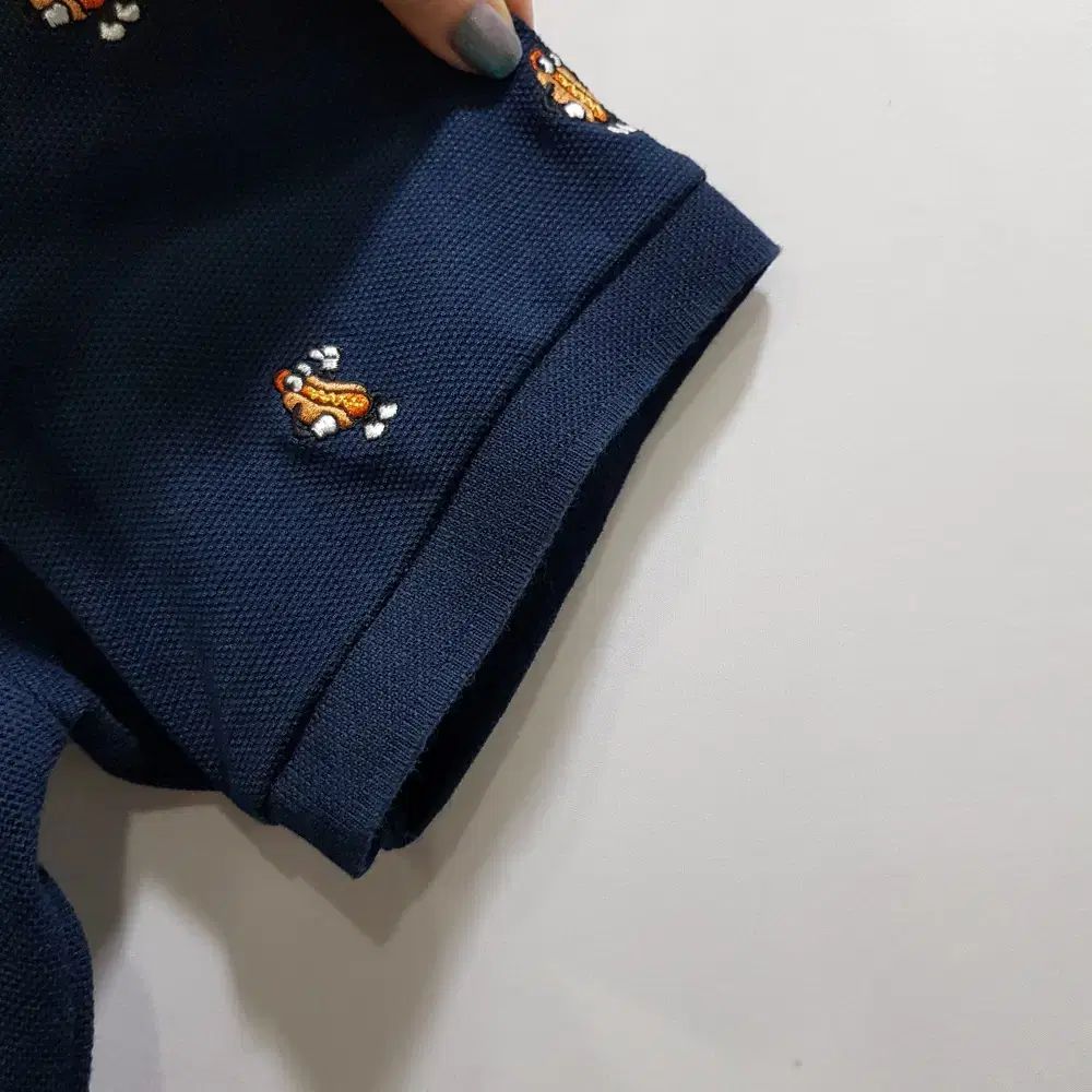 PEARLY GATES✨Tシャツ　ロゴ　刺繍　ネイビー　サイズ6 PEARLY GATES(パーリーゲイツ) 刺繍ロゴ ネイビー PK 半袖