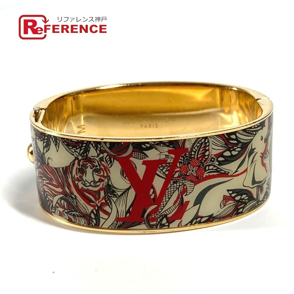 LOUIS VUITTON ルイヴィトン バングル ロゴ M67422 メタル ゴールド