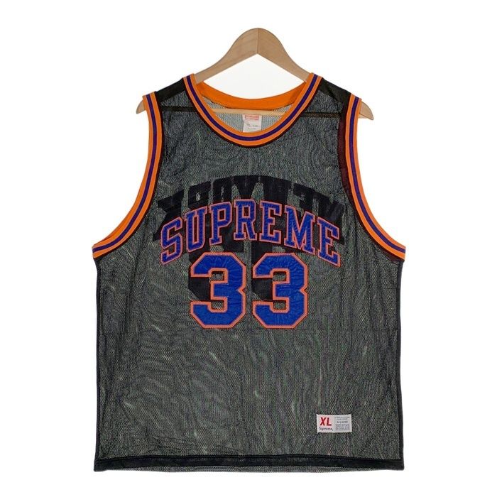 00's SUPREME シュプリーム New York 33 メッシュゲームシャツ ユニフォーム ワッペン ブラック ニックスカラー Size XL