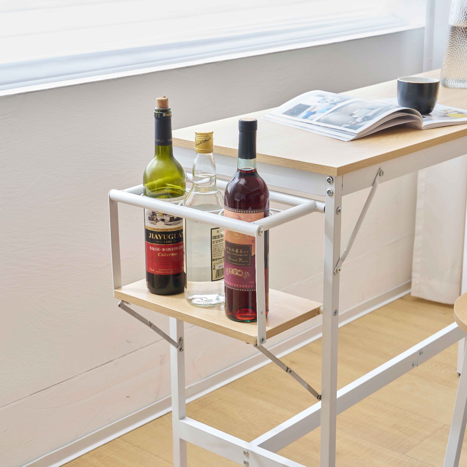 新発売 カウンターテーブル スツール 3点セット ハイテーブル 木製