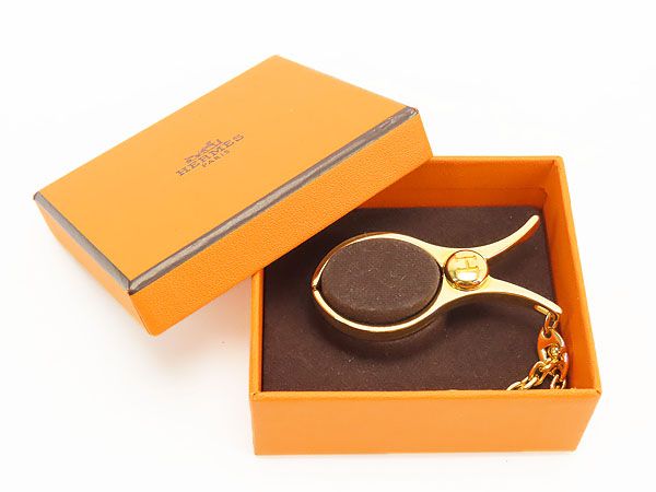 新古品】エルメス HERMES フィルー グローブホルダー ゴールド