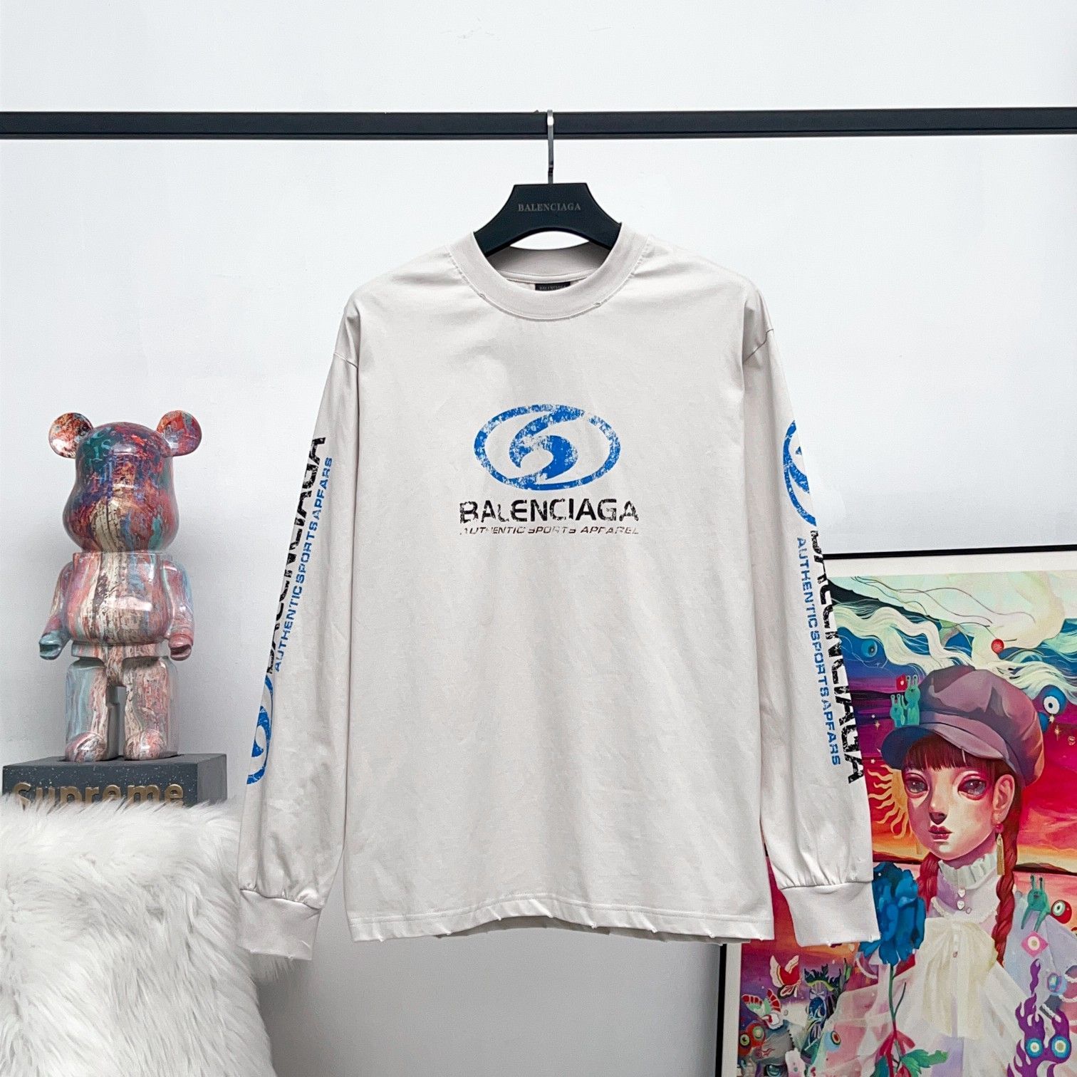 本日限定特価】BALENCIAGA メンズ＆レディース ロングスリーブ T