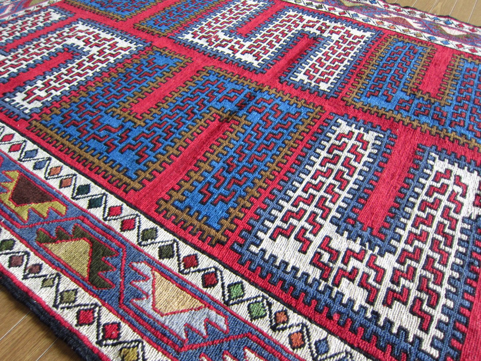 283×75】イラン直輸入アゼルバイジャン産キリム・KILIM／ランナー1964
