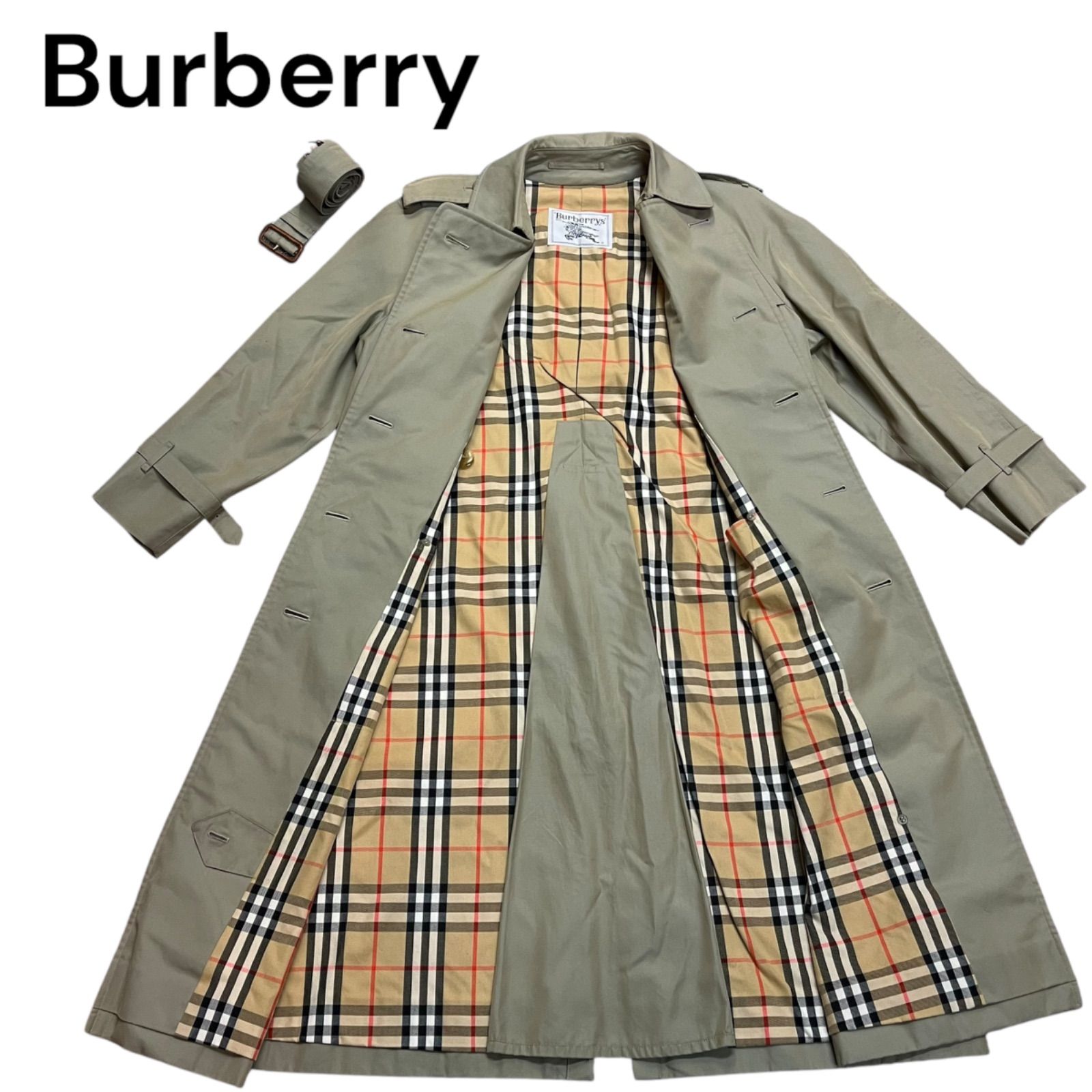 管29208】BURBERRY バーバリー ノバチェック ステンカラーコート