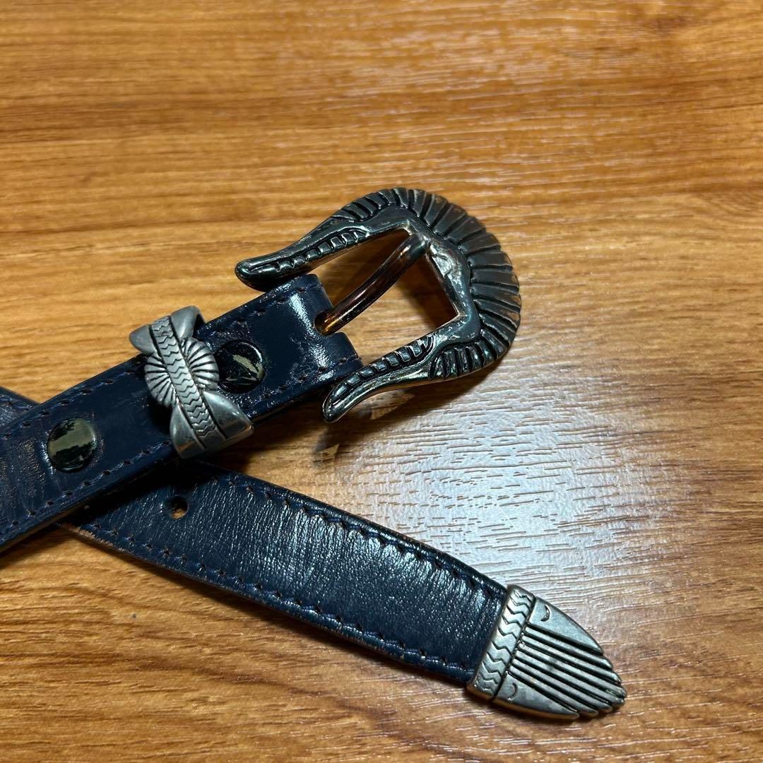 USA製 本革 ウエスタン ヴィンテージレザーベルト ハートコンチョ 