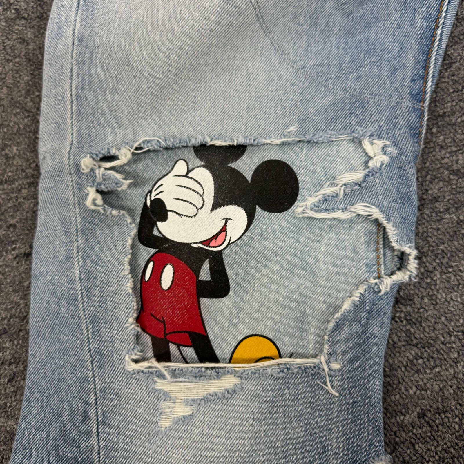 定価59400円 新品 FORSOMEONE MICKEY LAYERED DENIM デニムパンツ ジーンズ ミッキー フォーサムワン コラボ  インディゴ 78000671 - メルカリ