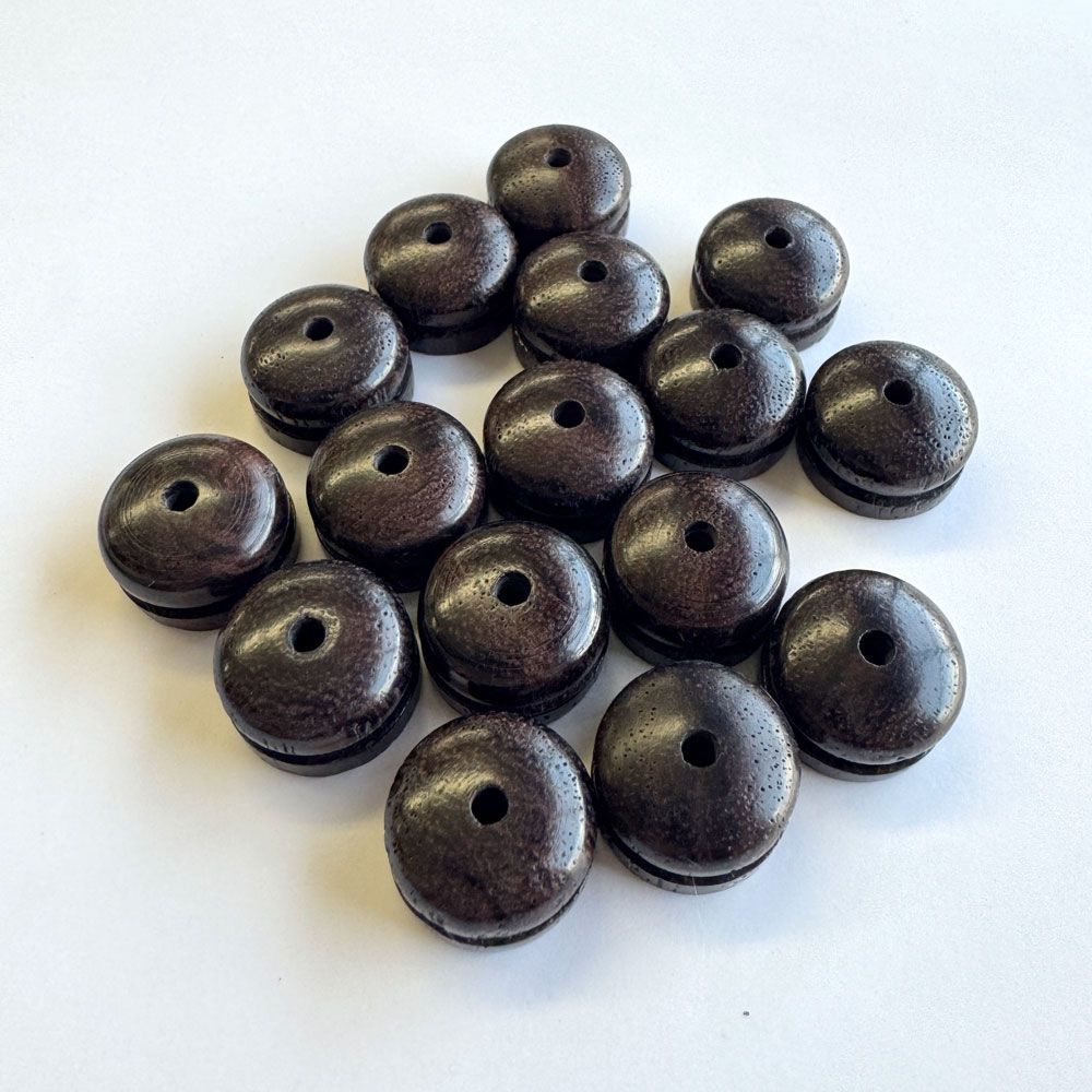 ホーン ノブ ワッシャー セット ナンタケットバスケット ハンドル 水牛 ノブ＆ワッシャー 14mm ローズウッド ナンタケットバスケット