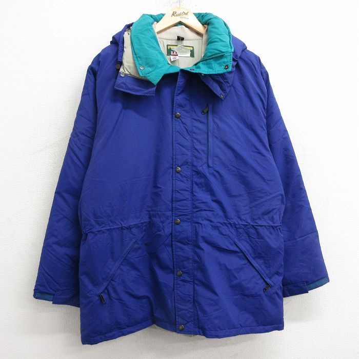 XL/古着 エルエルビーン LLBEAN 長袖 ナイロン ダウン ジャケット  