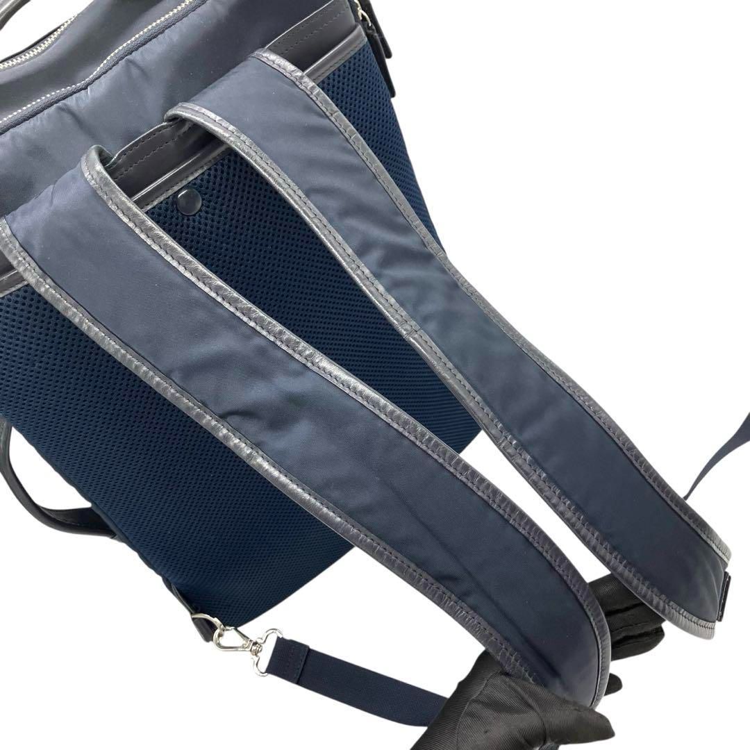 FIVE WOODS ファイブウッズ リュック 2way ナイロン レザー 紺 FIVE WOODS ファイブウッズ リュック 2way ナイロン レザー 紺