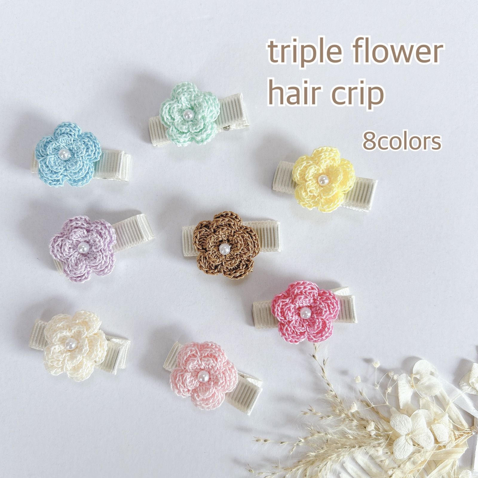 ꫛꫀꪝ【大きいマーガレット②】ベビーヘアクリップキッズヘアクリップ